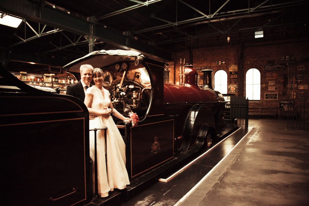 A wedding at the National Railway Museum