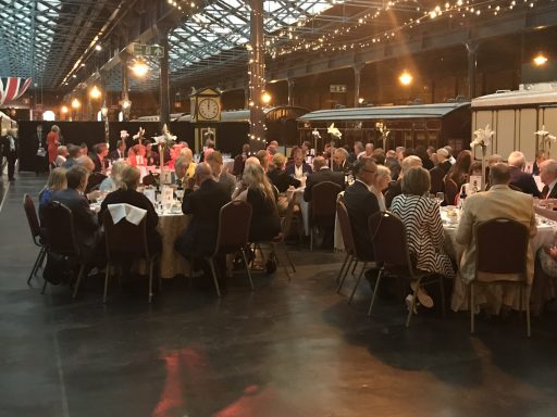 Guests dine in Station Hall